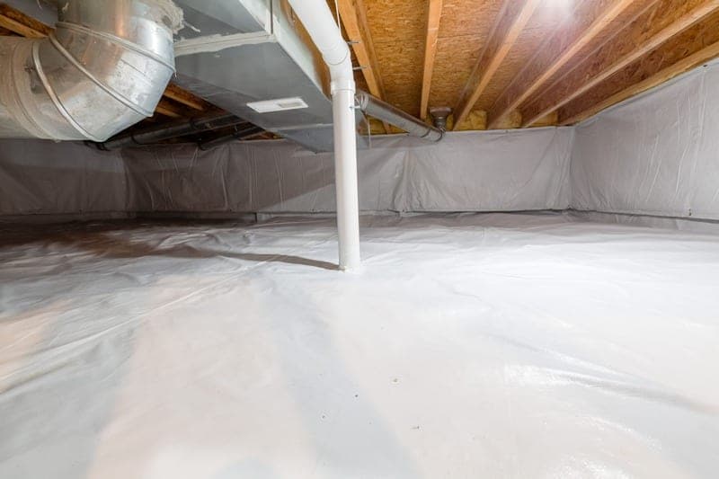 A clean, encapsulated crawl space